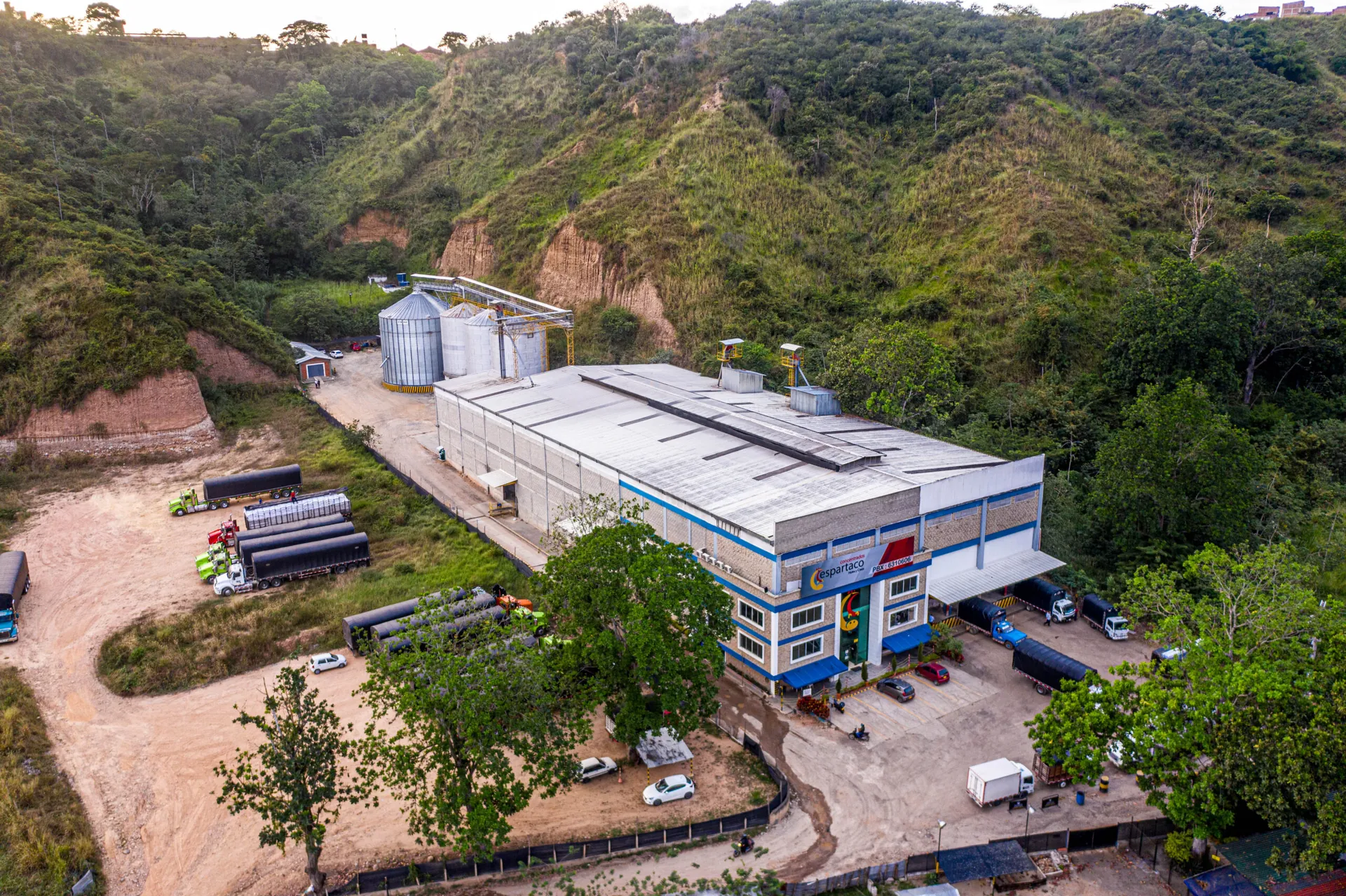 Vista aérea de la planta de Concentrados Espartaco
